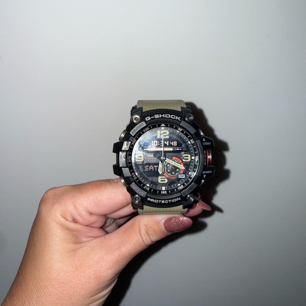 Casio G-Shock Mudmaster Twin Sensor Watch Tan/Black